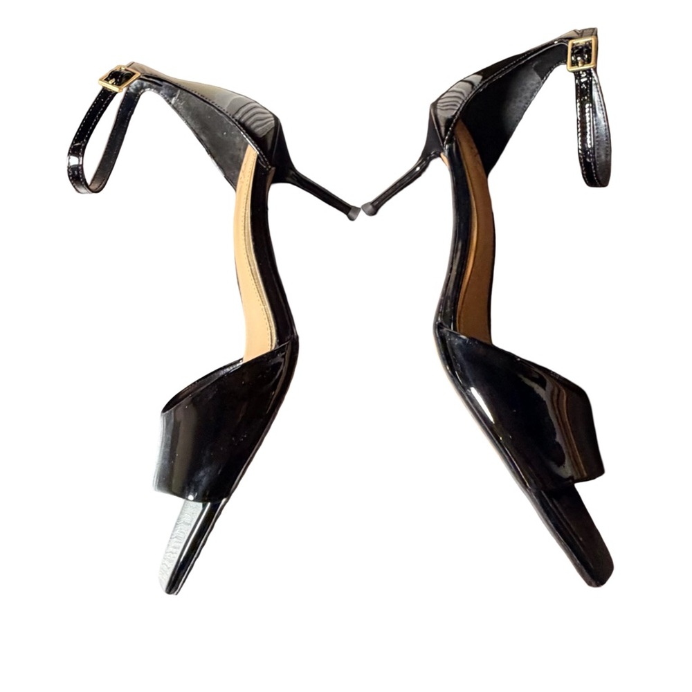 Vince Camuto Black Patent Leather Ankle Strap Heels-NWOT-size 9.5 - Picture 7 of 8